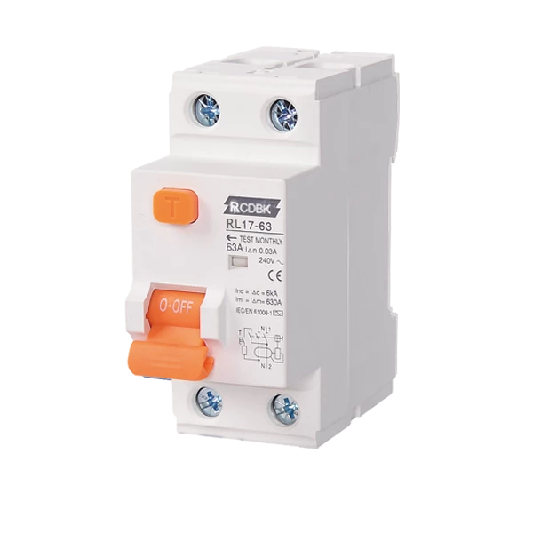 Rcd Breaker- Rated residual operated current of 30ma or 100ma